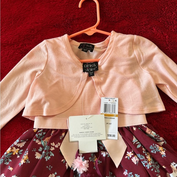 Pink & Violet Toddler Girl dress - Picture 3 of 3